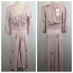 NEW Anthropologie McGuire Beach Dress Pink S 0053